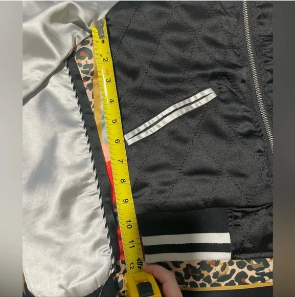 Straight To Hell Black and White Reversible Bomber Jacket - Picture 6 of 7